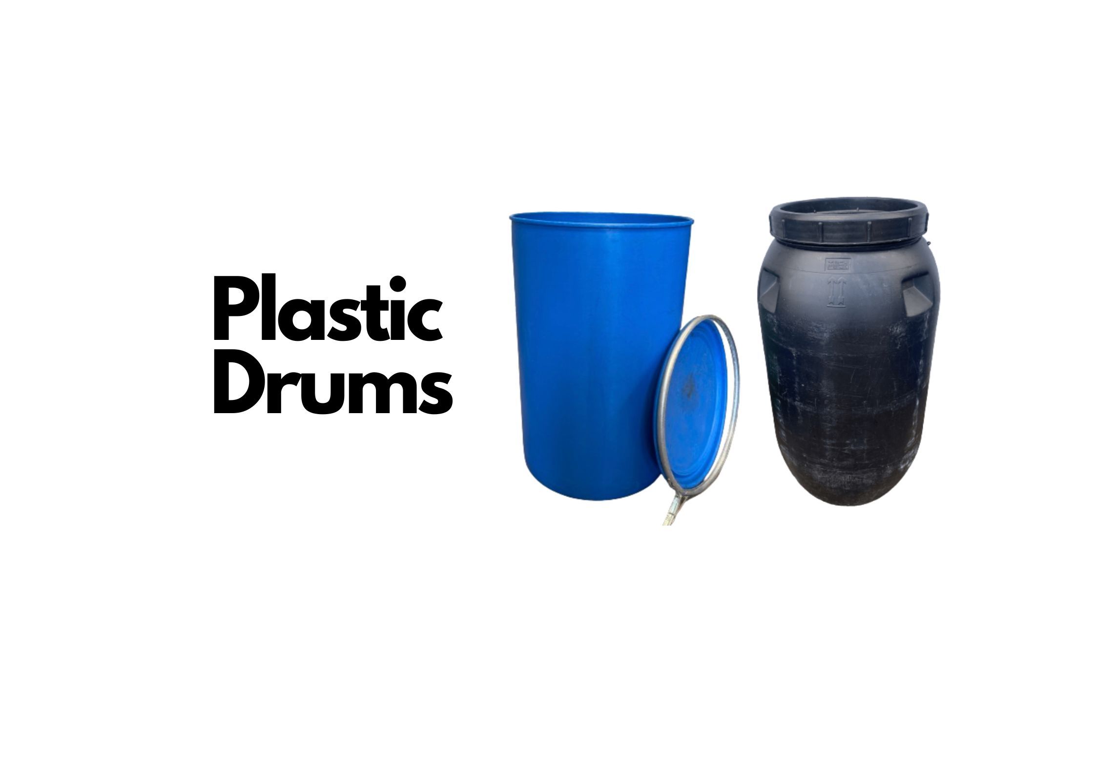 Plastic olive barrels, storage drums.