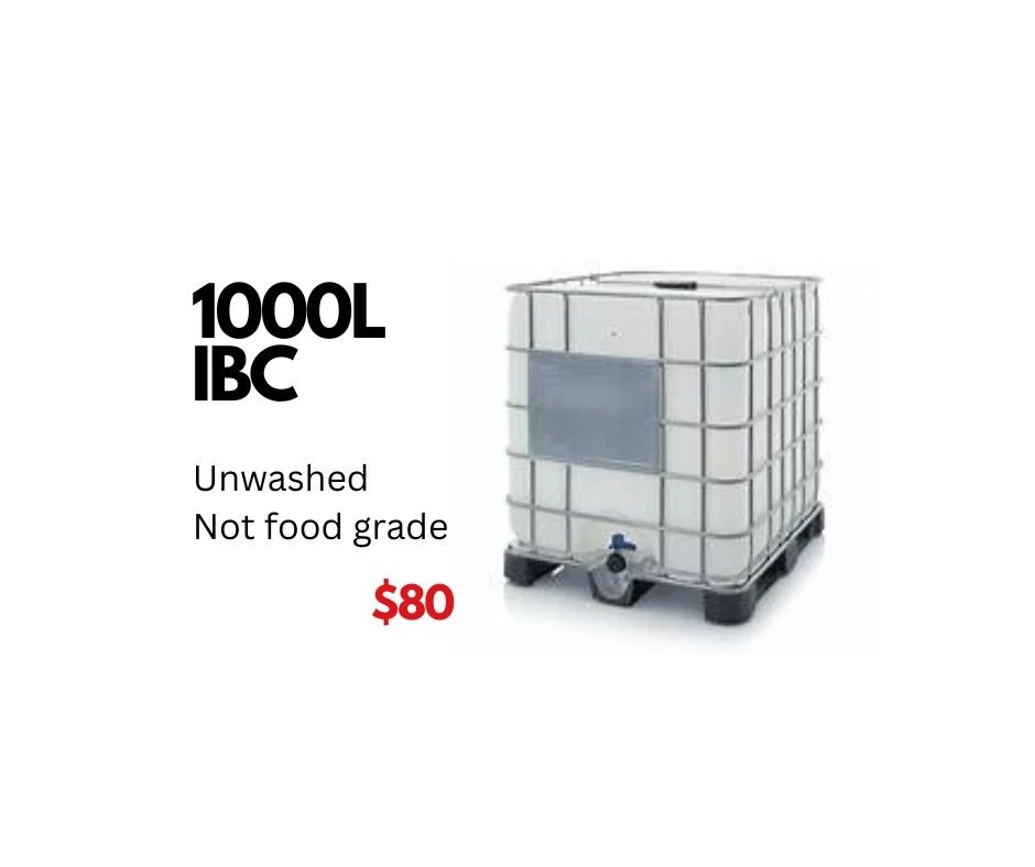1,000 IBC container suitable for waste product disposal, garden use and fuel storage.