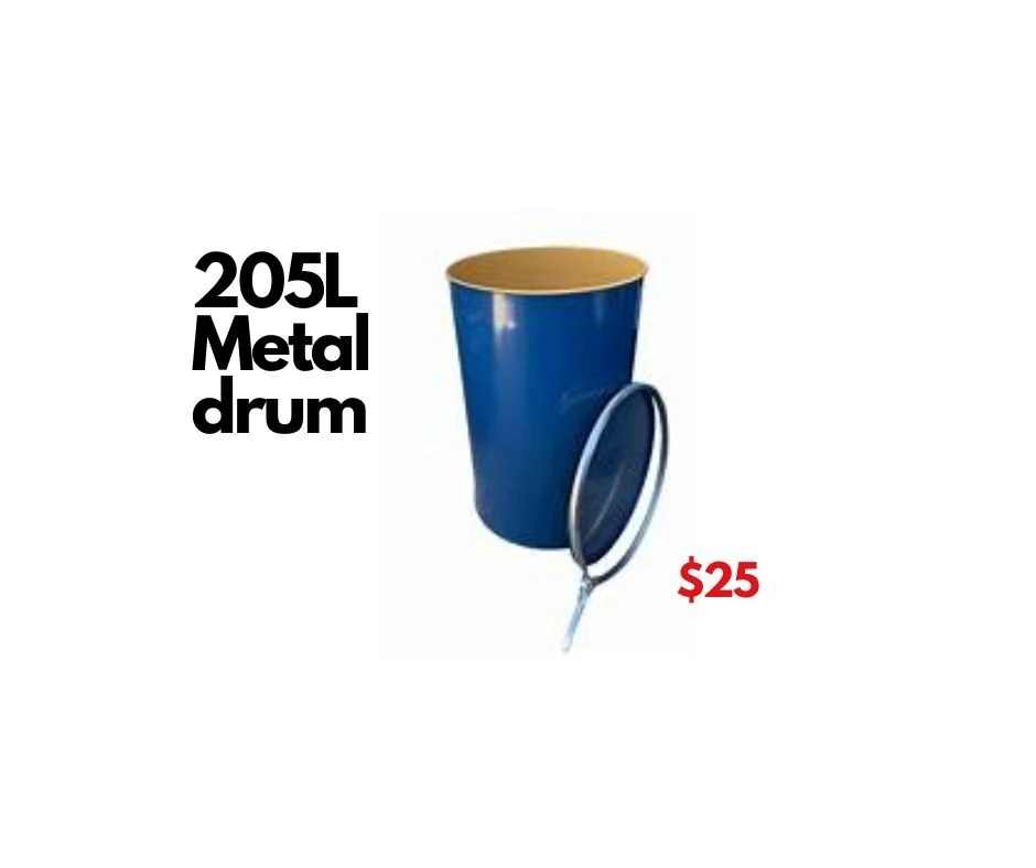 205L open top drums, heavy duty 1.2 thick steel, suitable for industrial waste disposal, fire pit, storage and shipping.