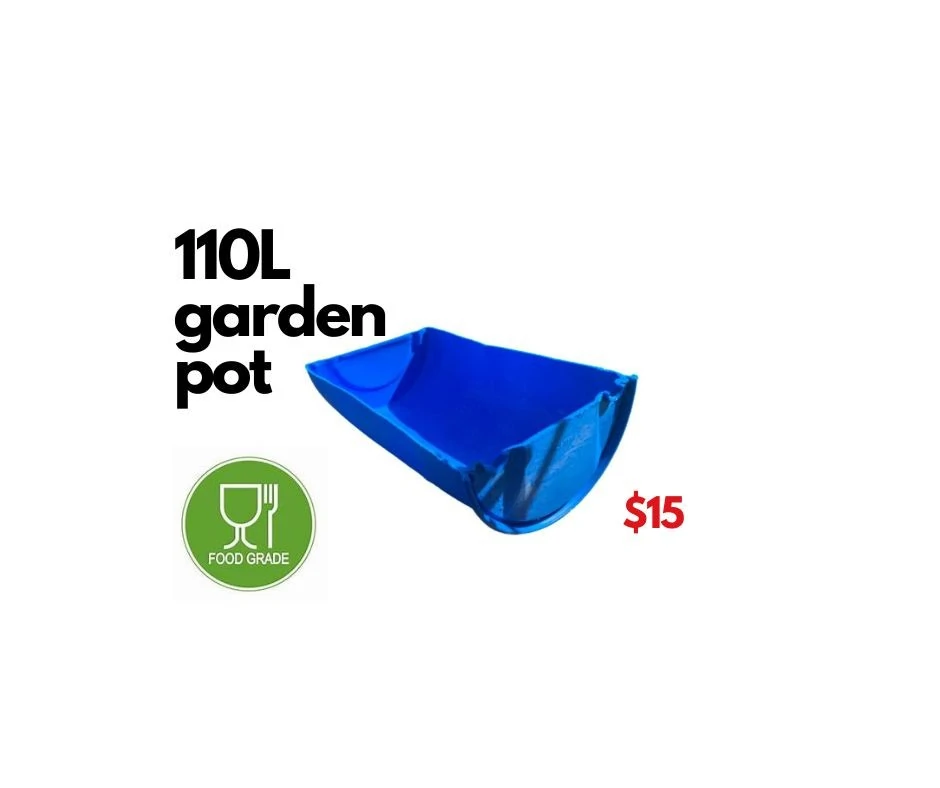110L long raised garden beds, food grade and suitable for plants that require shallow root system, such as mint.