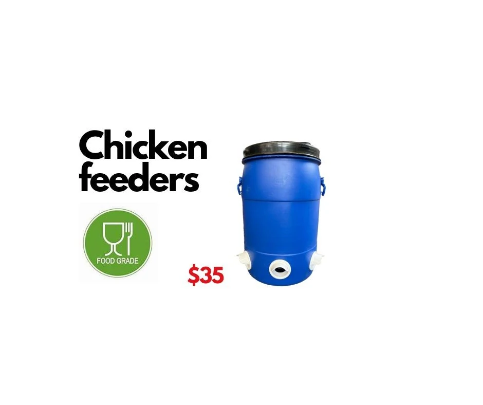 40-60L capacity chicken feeder cups.  Auto refills.  Food grade.